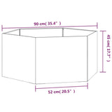 NNEVL Planter Rusty 90x90x45 cm Corten Steel
