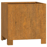 NNEVL Planters with Legs 2 pcs Rusty 32x30x33 cm Corten Steel