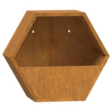 NNEVL Wall Planters 2 pcs Rusty Corten Steel 30x10x25 cm