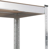 NNEVL 4-Layer Shelves 4 pcs Silver Steel&Engineered Wood