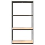NNEVL 4-Layer Shelves 3 pcs Anthracite Steel&Engineered Wood