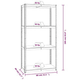 NNEVL 4-Layer Shelves 3 pcs Anthracite Steel&Engineered Wood