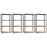 NNEVL 4-Layer Shelves 4 pcs Anthracite Steel&Engineered Wood