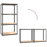 NNEVL 4-Layer Shelves 4 pcs Anthracite Steel&Engineered Wood