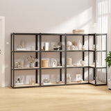 NNEVL 4-Layer Shelves 4 pcs Anthracite Steel&Engineered Wood