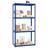 NNEVL 4-Layer Shelves 2 pcs Blue Steel&Engineered Wood