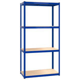 NNEVL 4-Layer Shelves 2 pcs Blue Steel&Engineered Wood