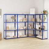 NNEVL 4-Layer Shelves 4 pcs Blue Steel&Engineered Wood