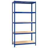 NNEVL 5-Layer Shelves 3 pcs Blue Steel&Engineered Wood