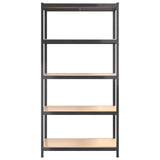 NNEVL 5-Layer Shelves 3 pcs Anthracite Steel&Engineered Wood