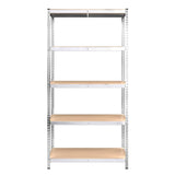 NNEVL 5-Layer Shelves 3 pcs Silver Steel and Engineered Wood