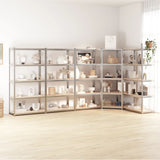 NNEVL 5-Layer Shelves 5 pcs Silver Steel and Engineered Wood