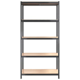 NNEVL 5-Layer Shelves 5 pcs Anthracite Steel&Engineered Wood