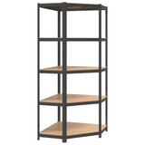 NNEVL 5-Layer Shelves 5 pcs Anthracite Steel&Engineered Wood