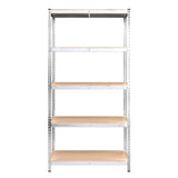 NNEVL 5-Layer Heavy-duty Shelves 2 pcs Silver Steel and Engineered Wood