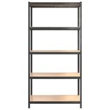 NNEVL 5-Layer Heavy-duty Shelves 2 pcs Grey Steel&Engineered Wood