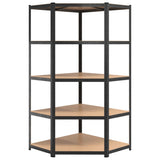 NNEVL 5-Layer Heavy-duty Shelves 3 pcs Grey Steel&Engineered Wood