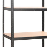 NNEVL 5-Layer Heavy-duty Shelves 3 pcs Grey Steel&Engineered Wood
