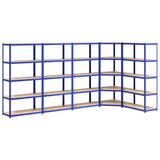 NNEVL 5-Layer Shelves 5 pcs Blue Steel&Engineered Wood