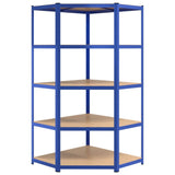 NNEVL 5-Layer Shelves 5 pcs Blue Steel&Engineered Wood