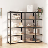 NNEVL 5-Layer Shelves 2 pcs Anthracite Steel&Engineered Wood