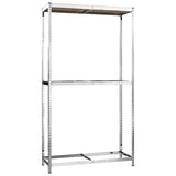 NNEVL 2-Layer Tire Racks 3 pcs Silver 110x40x180 cm Steel