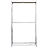 NNEVL 2-Layer Tire Racks 3 pcs Silver 110x40x180 cm Steel