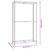 NNEVL 2-Layer Tire Racks 3 pcs Silver 110x40x180 cm Steel