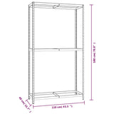 NNEVL 2-Layer Tire Racks 4 pcs Silver 110x40x180 cm Steel
