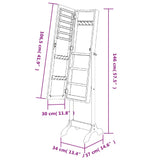 NNEVL Free-Standing Mirror White 34x37x146 cm