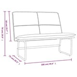 NNEVL Bench Black 100x75x76 cm Faux Leather