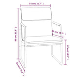 NNEVL Lounge Chair Dark Grey 55x64x80 cm Fabric