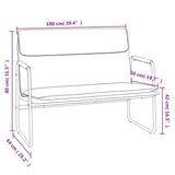 NNEVL Bench Dark Grey 100x64x80 cm Fabric