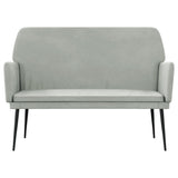 NNEVL Bench Light Grey 108x79x79 cm Velvet