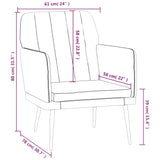 NNEVL Armchair Black 61x78x80 cm Faux Leather