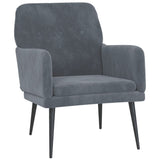 NNEVL Armchair Dark Grey 62x79x79 cm Velvet