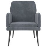 NNEVL Armchair Dark Grey 62x79x79 cm Velvet