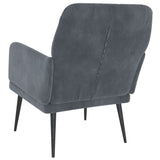 NNEVL Armchair Dark Grey 62x79x79 cm Velvet