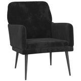 NNEVL Armchair Black 62x79x79 cm Velvet