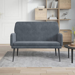 NNEVL Bench Dark Grey 108x79x79 cm Velvet