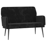 NNEVL Bench Black 108x79x79 cm Velvet
