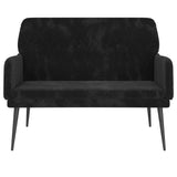 NNEVL Bench Black 108x79x79 cm Velvet