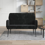 NNEVL Bench Black 108x79x79 cm Velvet