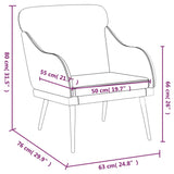 NNEVL Armchair Black 63x76x80 cm Faux Leather