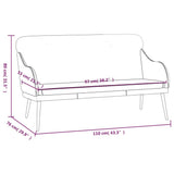 NNEVL Bench Black 110x76x80 cm Faux Leather