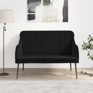 NNEVL Bench Black 110x76x80 cm Velvet