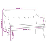 NNEVL Bench Light Grey 110x76x80 cm Fabric