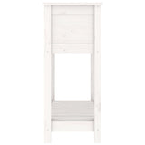 NNEVL Planter with Shelf White 82.5x34.5x81 cm Solid Wood Pine
