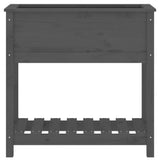 NNEVL Planter with Shelf Grey 82.5x34.5x81 cm Solid Wood Pine