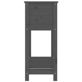 NNEVL Planter with Shelf Grey 82.5x34.5x81 cm Solid Wood Pine